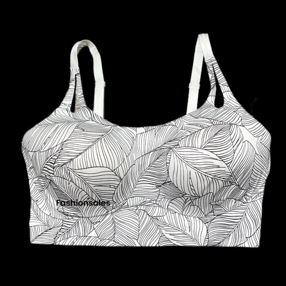 Victorias Secret Allegro Ultra Soft Medium Support Lined sport bra white/ black
